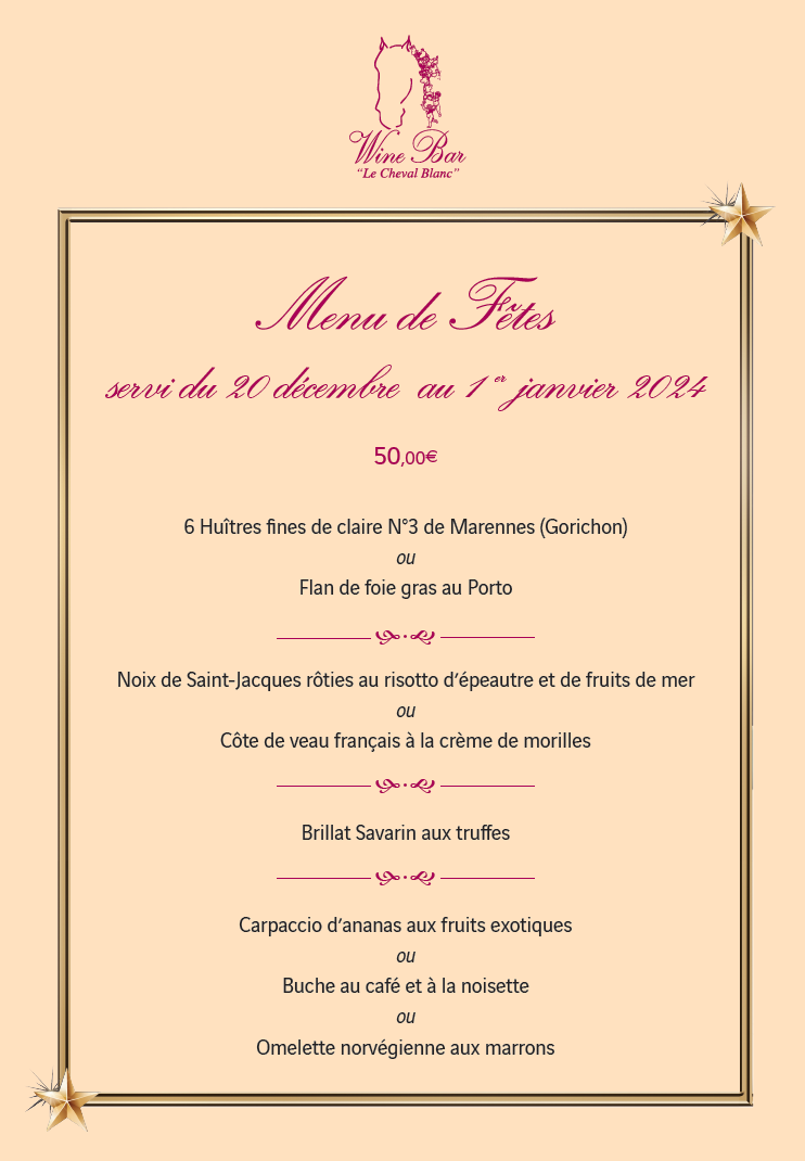 menu fete 23