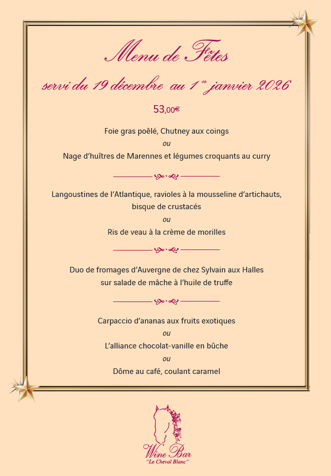 menu fete 25